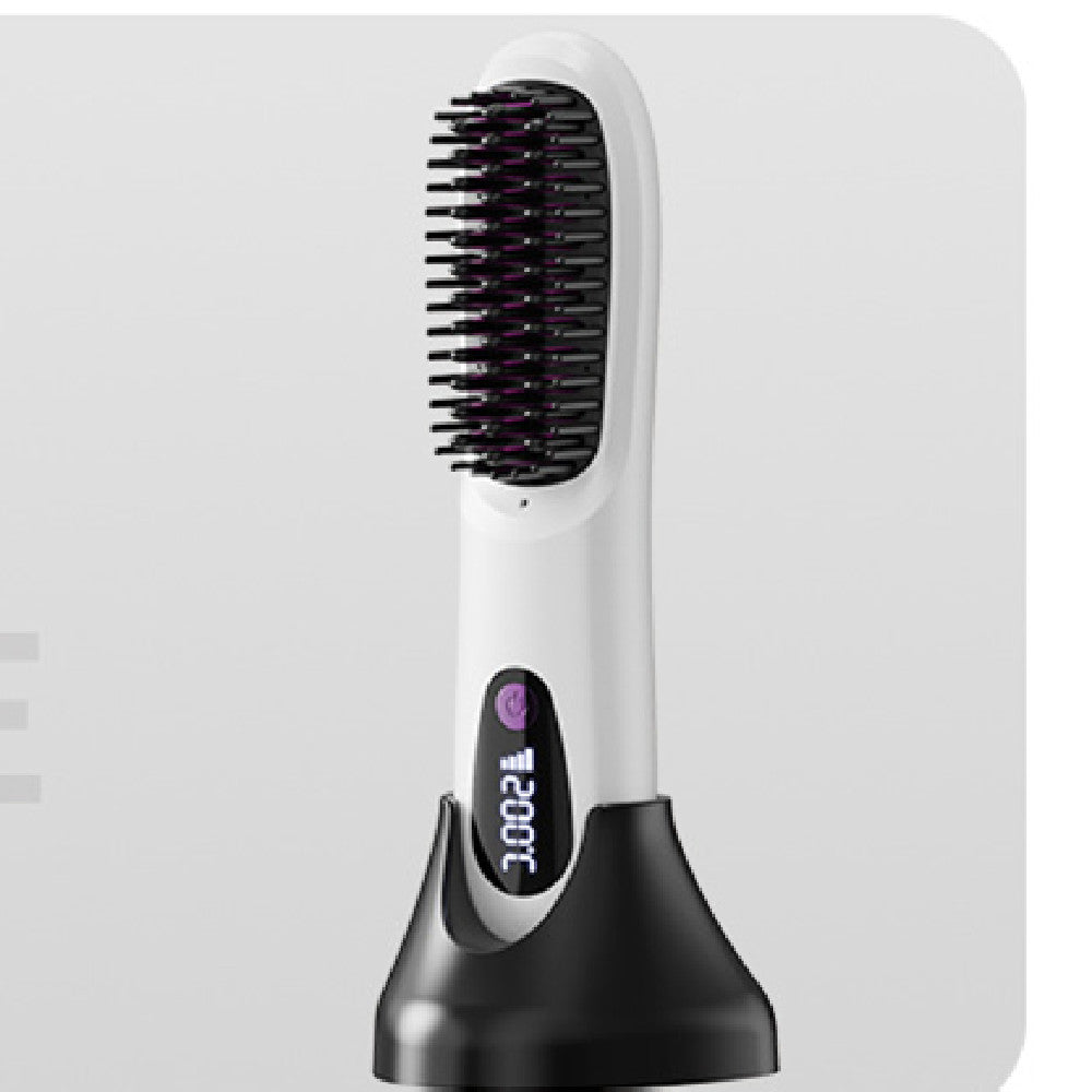 Peine eléctrico para peinar el cabello liso con carga LCD