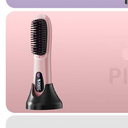 Peine eléctrico para peinar el cabello liso con carga LCD